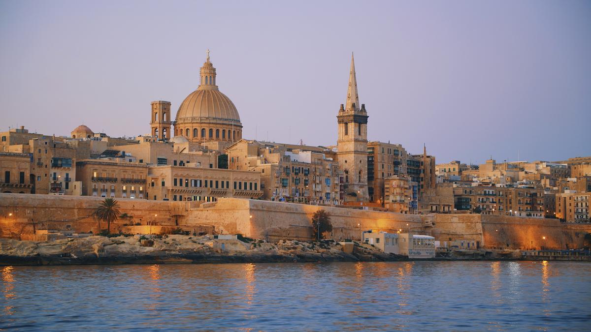 Vista de La Valletta en Malta.