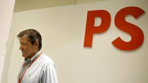 El presidente de la gestora del PSOE, Javier Fernández, el pasado 23 de octubre en la sede del partido.