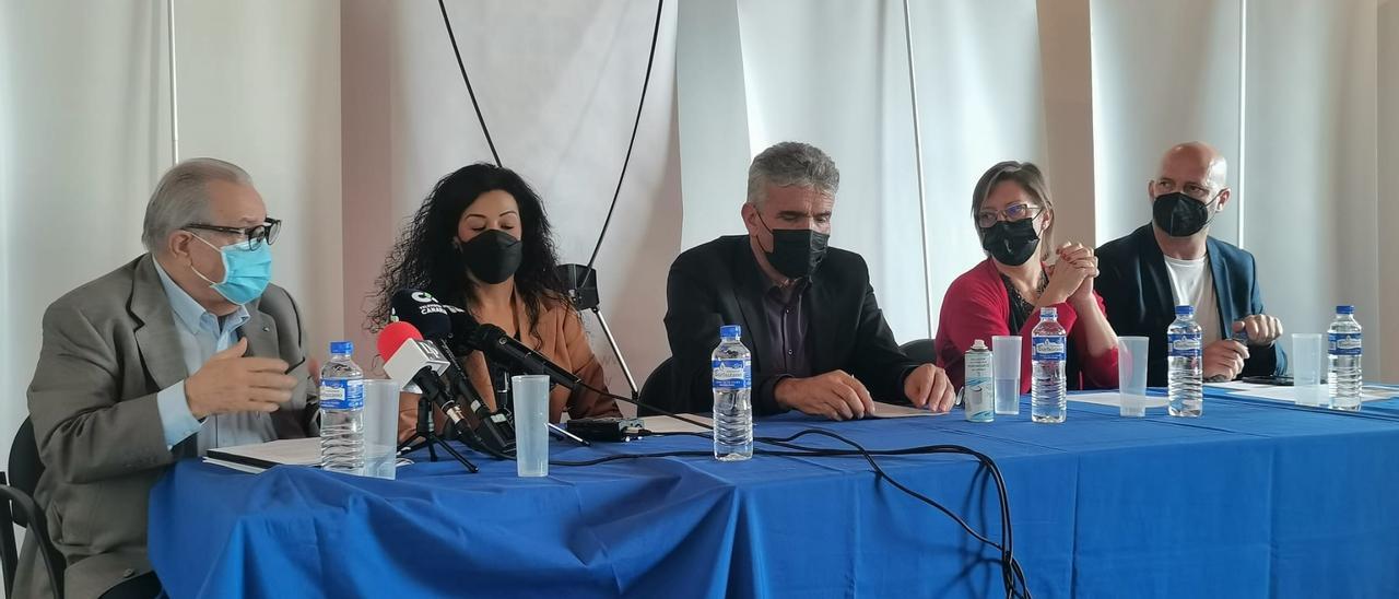 Rueda de prensa de las organizaciones empresariales en La Palma.