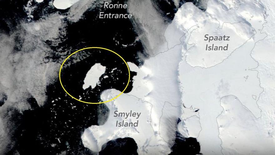 Un iceberg del tamaño de La Palma se desprende de la Antártida