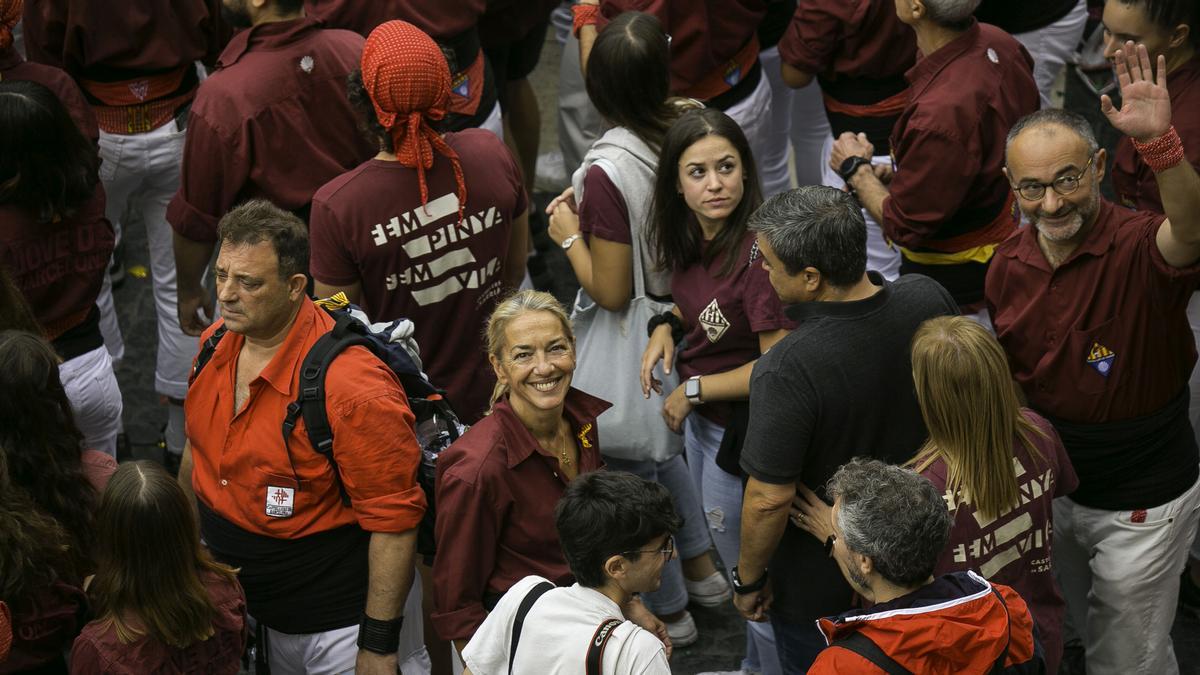 Els Castellers de Sarrià a plaça