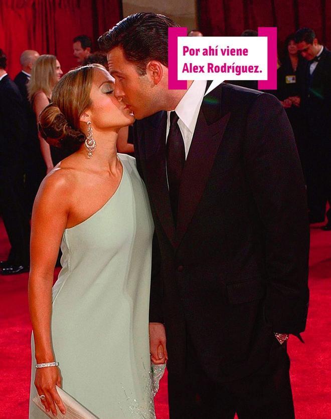 Jennife Lopez y Ben Affleck se besan en los premios Oscar