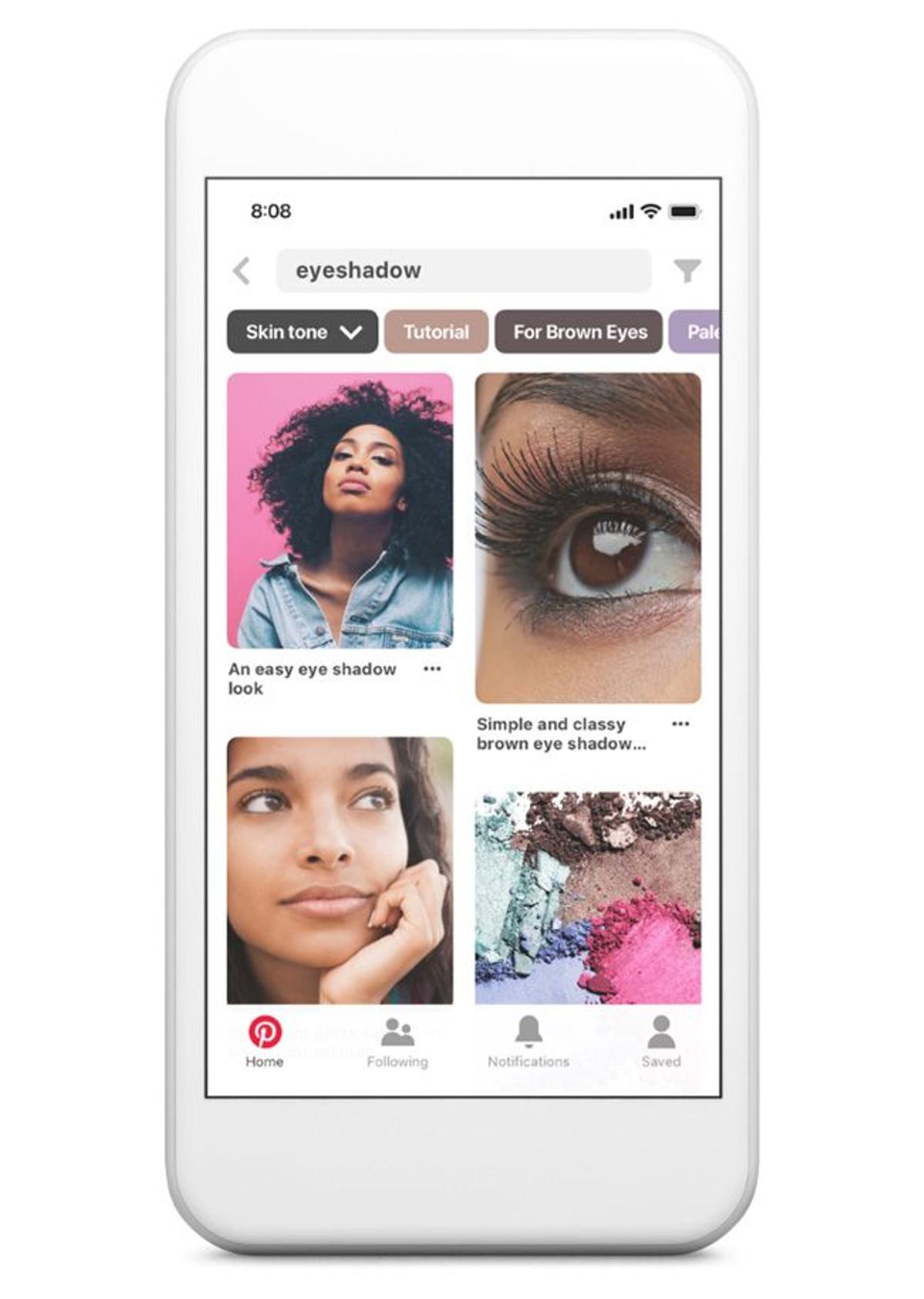 Pinterest incluye una nueva herramienta de búsqueda por tonos de piel