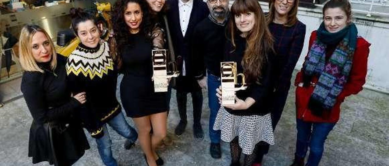 Participantes en la presentación, ayer, de los premios &quot;Oh!&quot;.