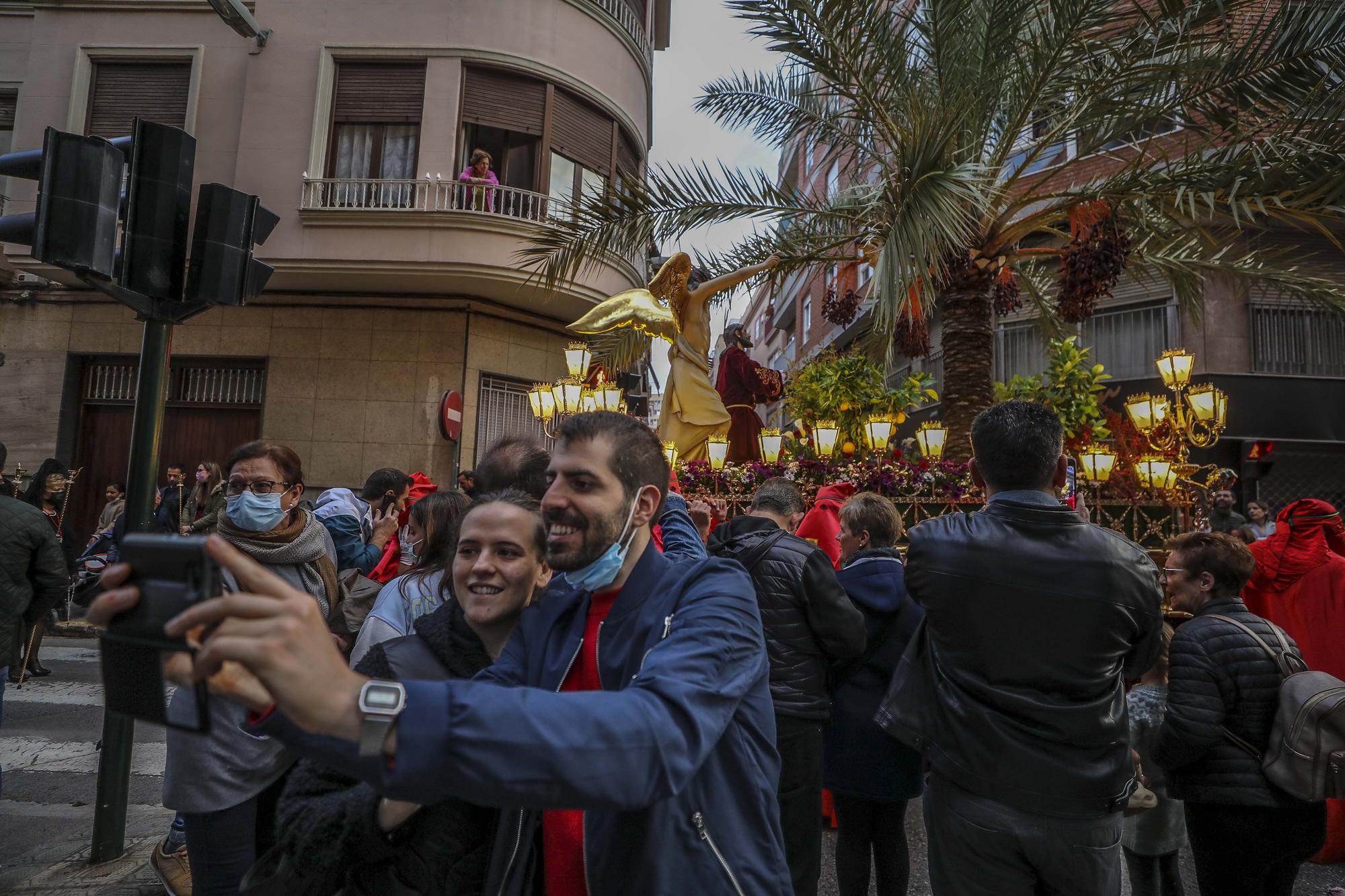 Elche procesiones Jueves santo: La Oracion del Huerto,Nuestra Señora de las Angustias y Maria Santisima de la Salud,La Flagelacion y Gloria,El Silencio,Cristo de Zalamea.