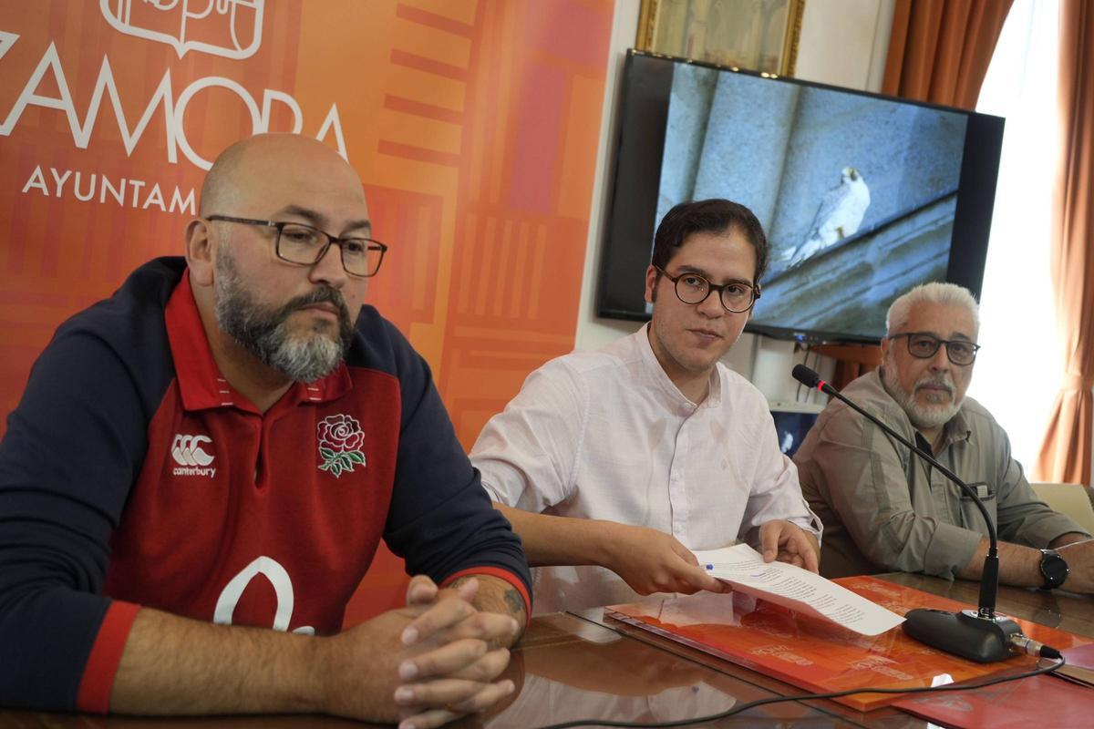 Alfonso Rodrigo, Pablo Novo y Carlos Ramírez en la rueda de prensa.