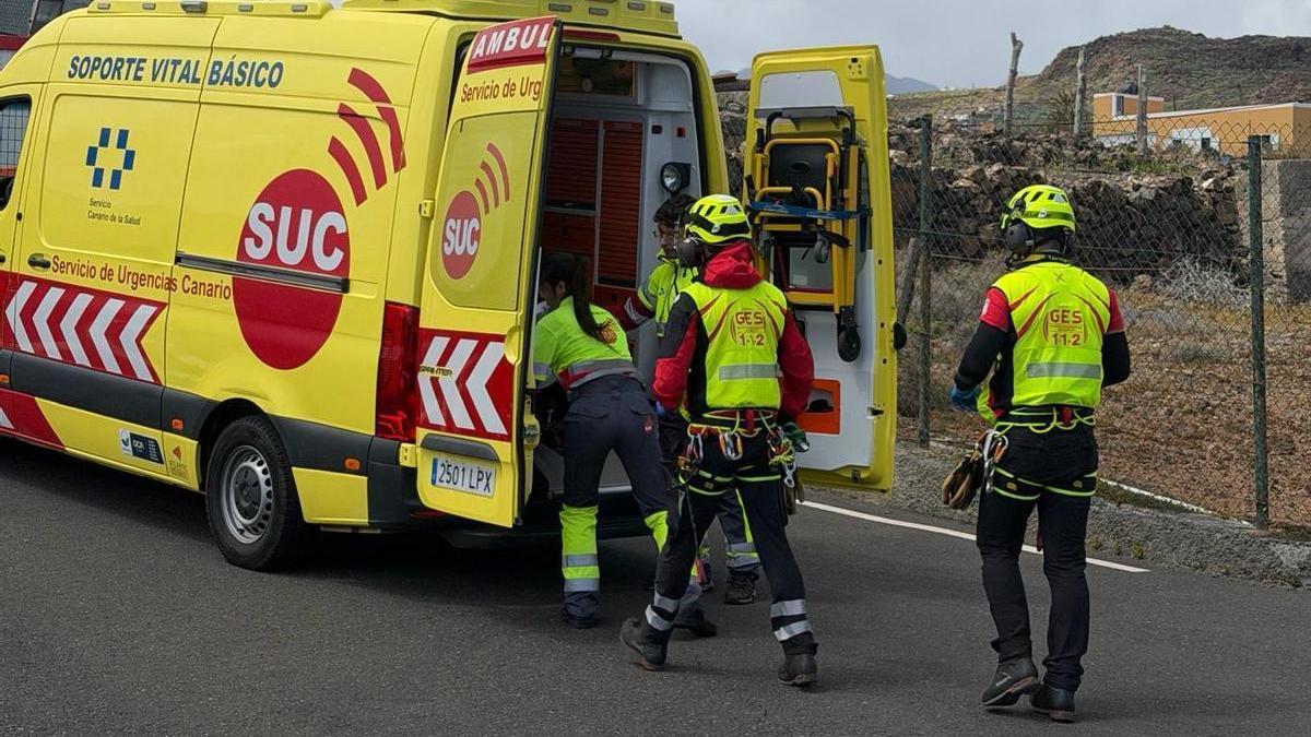 Rescate de una senderista en La Gomera