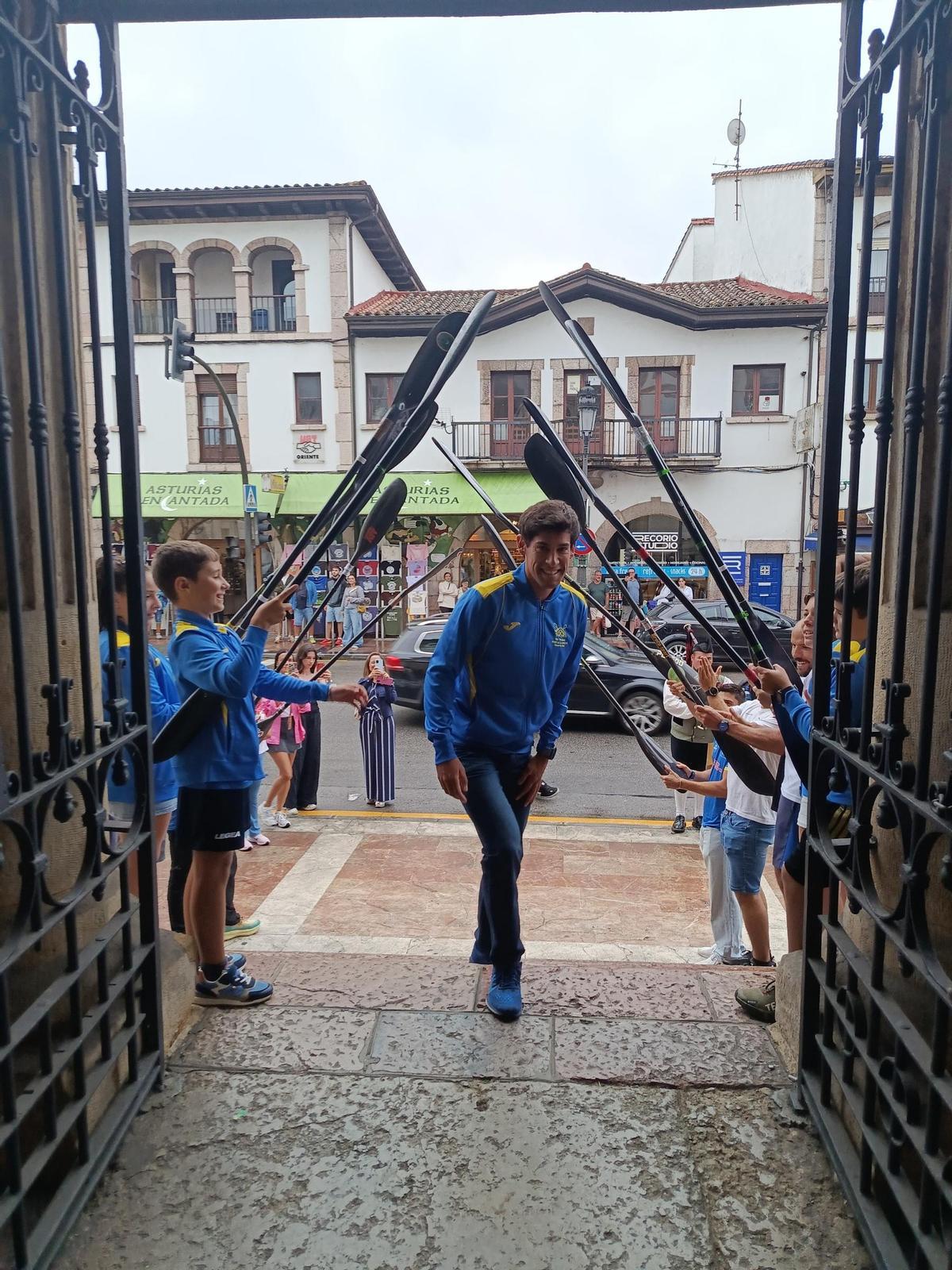 La recepción en el Ayuntamiento.