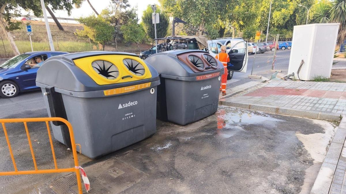 Limpieza de contenedores en Córdoba.