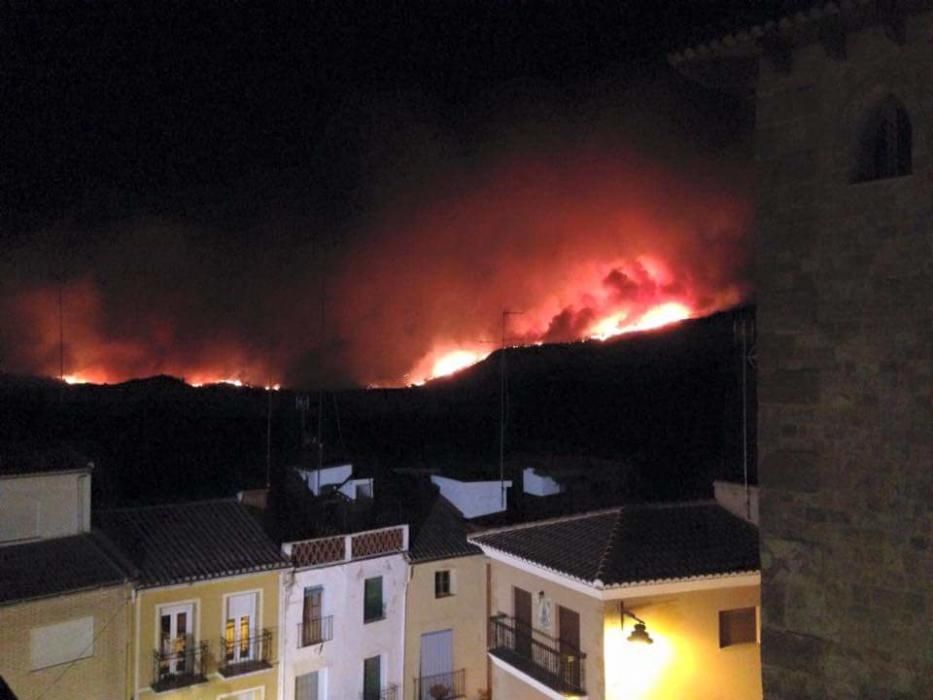 Incendio forestal en Carcaixent