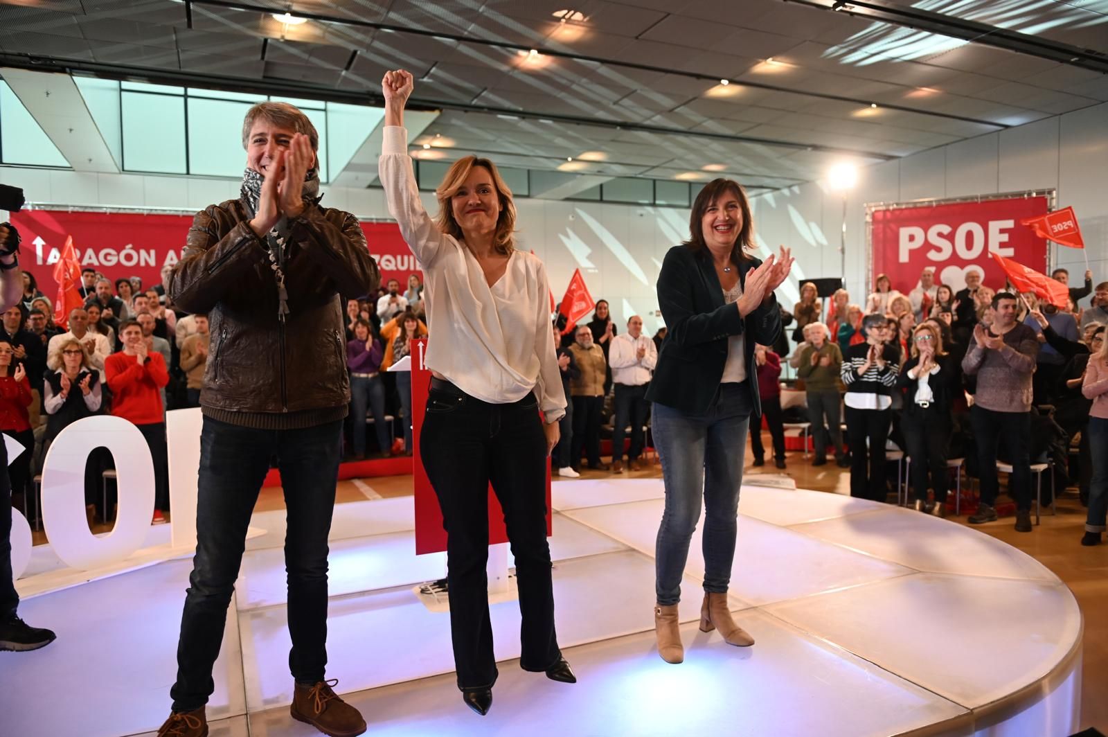 En imágenes | Mitin de Pilar Alegría en el Palacio de Congresos de Zaragoza