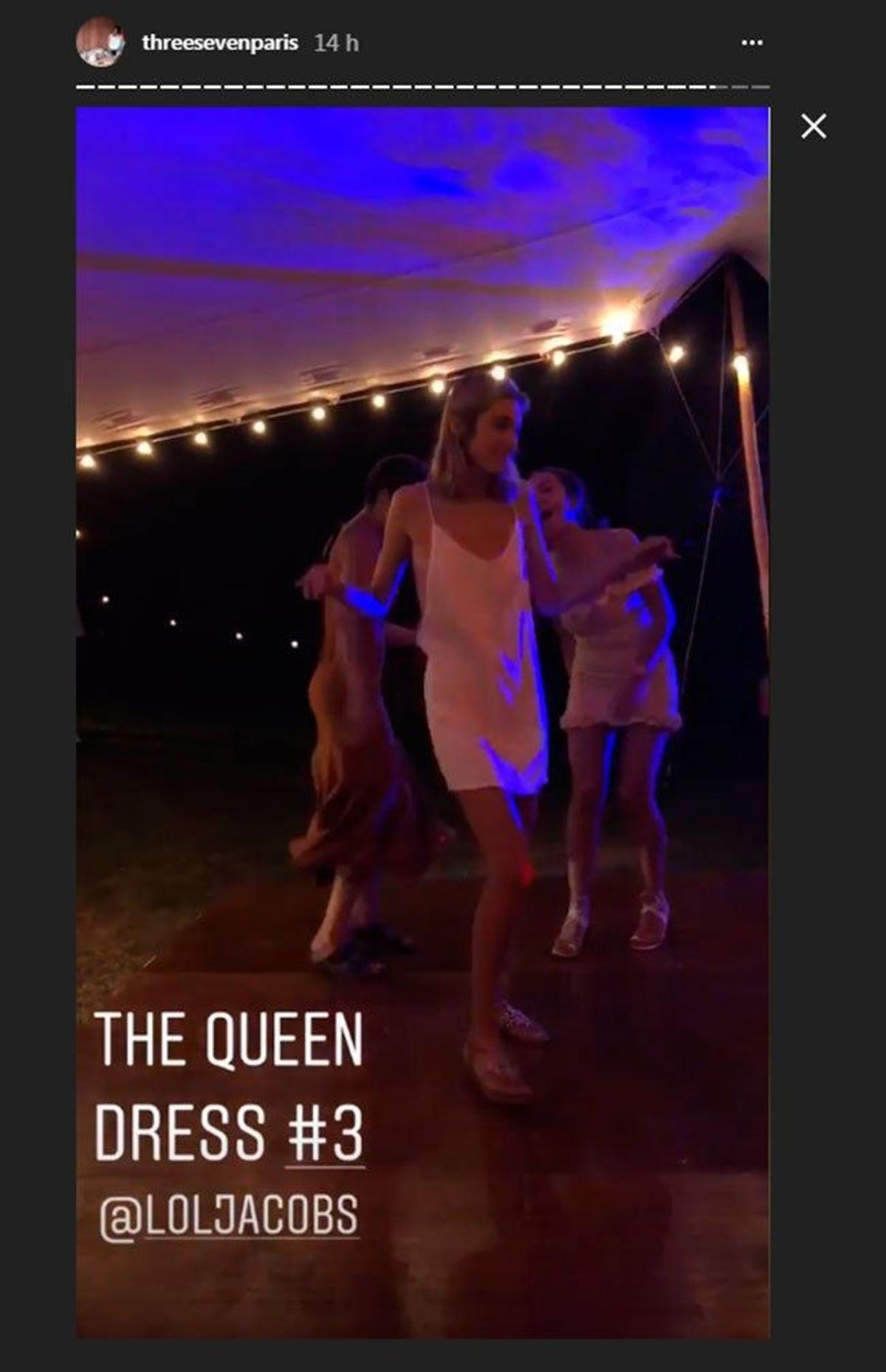 Lolita Jacobs bailando en la celebración de su boda