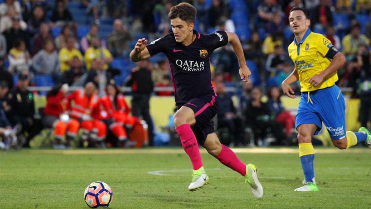 Denis Suárez, durante el encuentro del Barcelona en Las Palmas