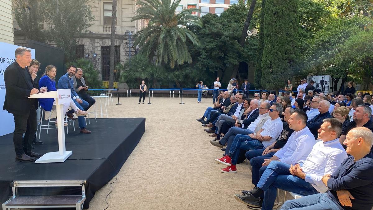Joan Roca, esta mañana durante el acto de presentación de Catalunya como Región Mundial de la Gastronomía 2025.
