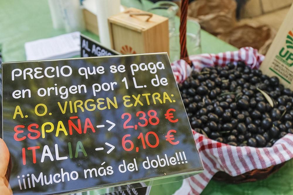 Protesta de los agricultores por los bajos precios del aceite