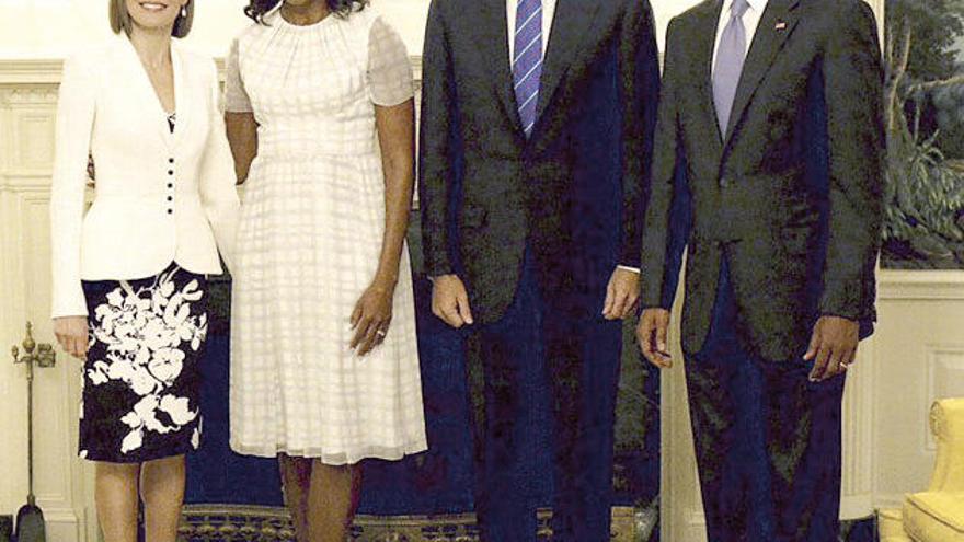 Los Reyes junto al matrimonio Obama.