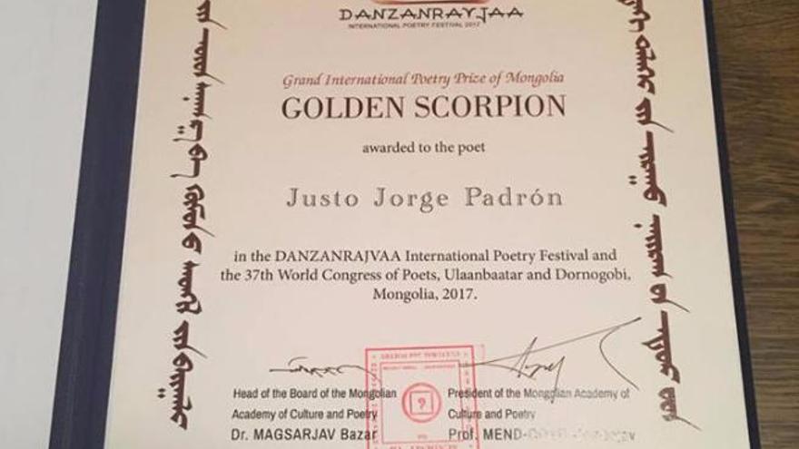 Justo Jorge Padrón, homenaje en Mongolia