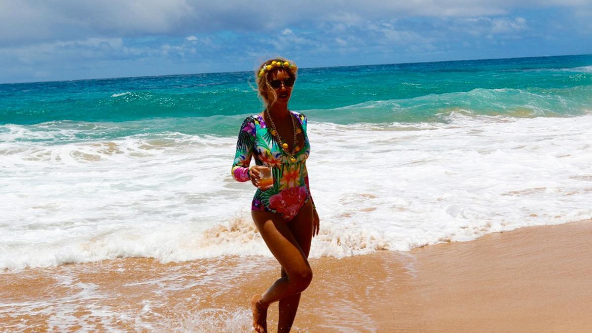 Beyoncé con bañador de manga larga