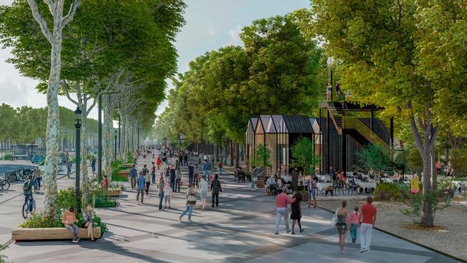 Reforma avenida de los Campos Elíseos en París