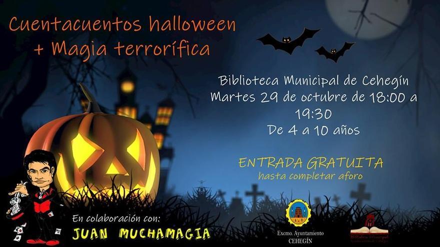 Magia terrorífica y Cuentacuentos para celebrar Halloween en Cehegín