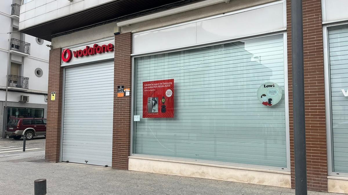 Una de las tiendas asaltadas en Pozoblanco.