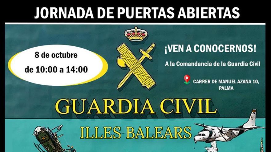 La Guardia Civil celebra este sábado una jornada de puertas abiertas en la Comandancia de Palma.