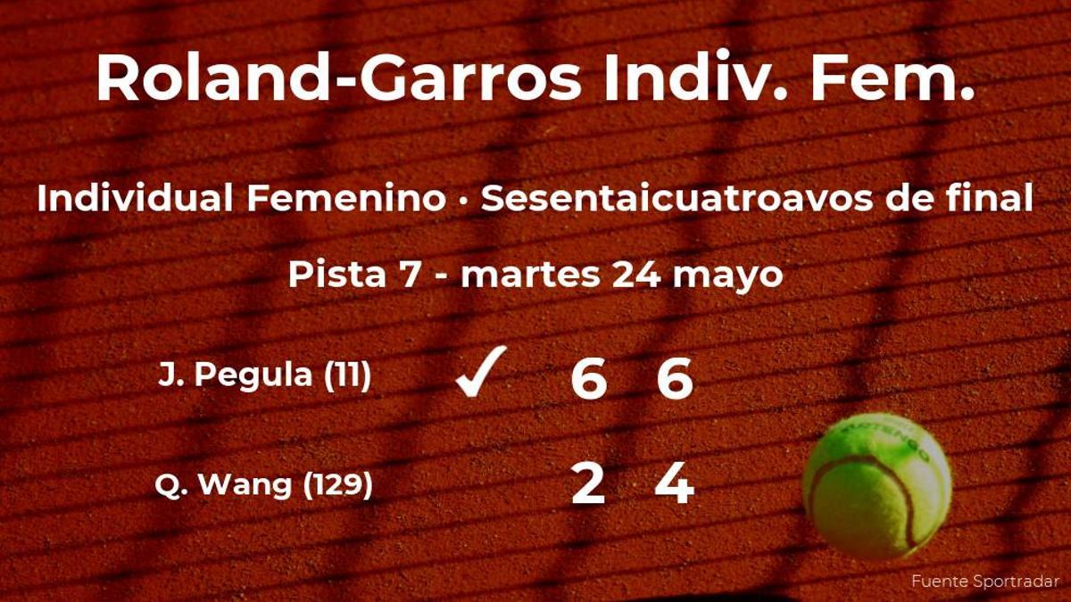Jessica Pegula pasa a los treintaidosavos de final de Roland-Garros