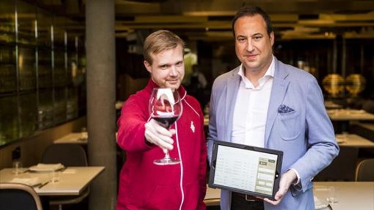 Teis Sondegaard, creador de la 'app' Vivino, y Marius Robles, de la aceleradora de 'start-up' Reimagine Food.