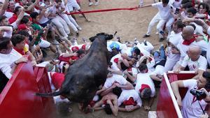 Segundo encierro de los Sanfermines 2023.