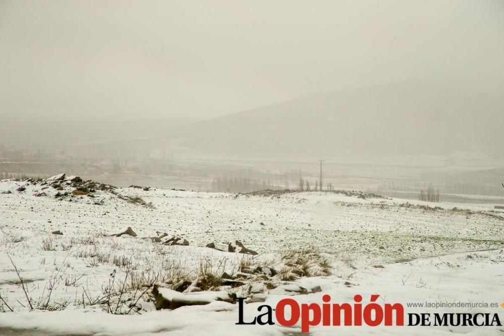 Nieve en las pedanías altas del Noroeste