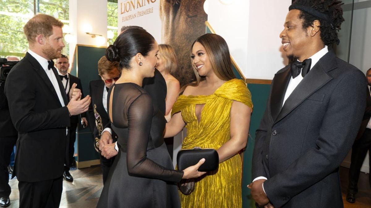 Meghan Markle, El Príncipe Harry, Beyoncé y Jay-Z en el estreno europeo de 'El Rey León'