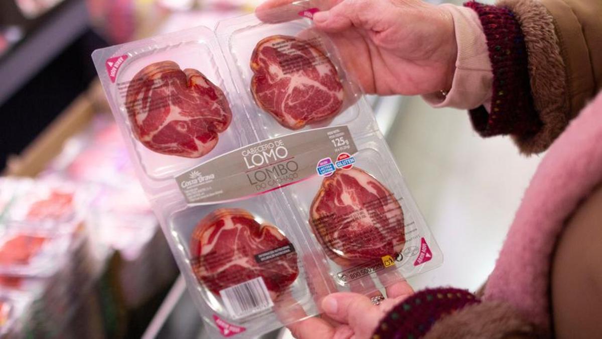 Blíster de cabecero de lomo en pack de cuatro porciones.