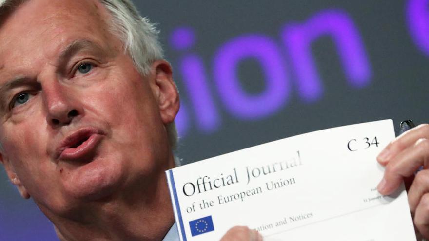 El negociador del Brexit por la Unión Europea, Michel Barnier, tras su reunión con Londres