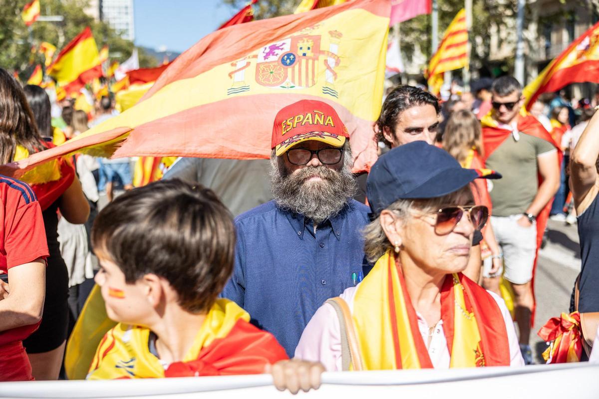 Manifestación por el 12-O en Barcelona