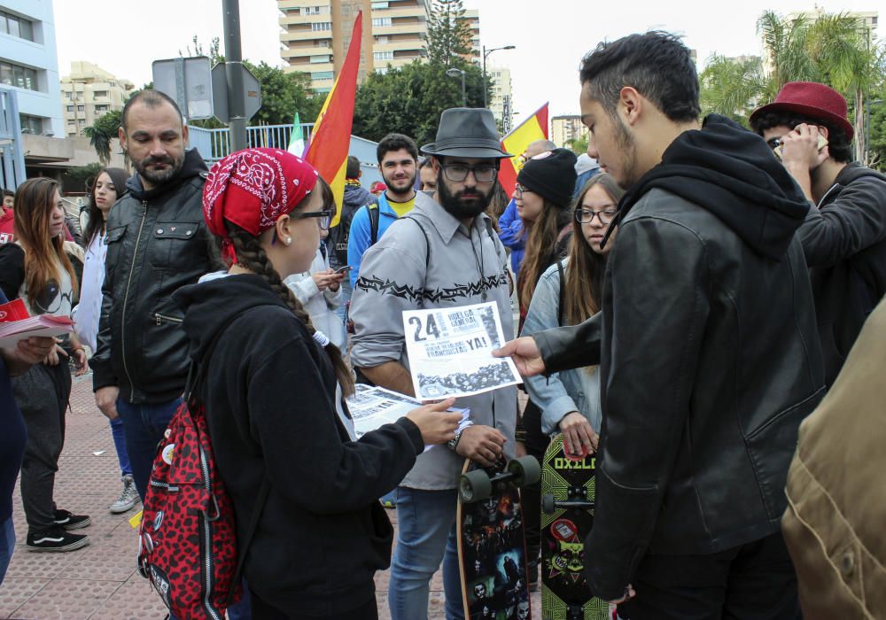 Nueva huelga de estudiantes en Málaga contra las reválidas