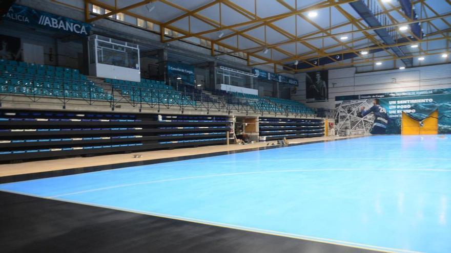 La reforma de O Gatañal afronta su fase final y el pabellón estará listo para el inicio de la Liga Asobal
