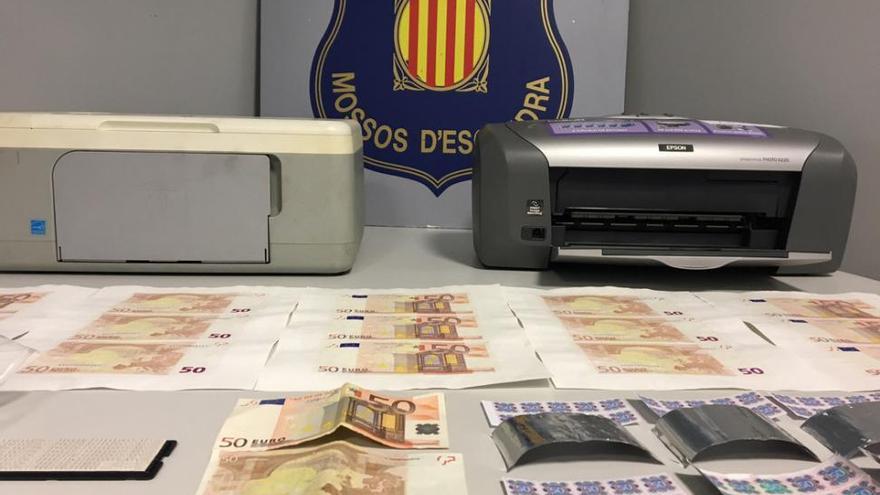 Desarticulado un laboratorio de falsificación de billetes de 50 euros