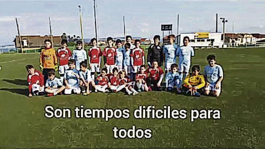 Uno de los fotogramas del vídeo del benjamín B del EFB Beluso.