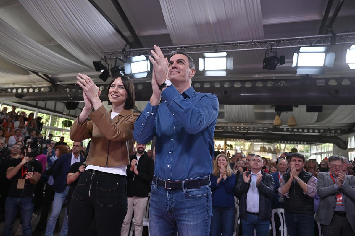 Morant y Sánchez juntos en el congreso del PSPV en Benicàssim.