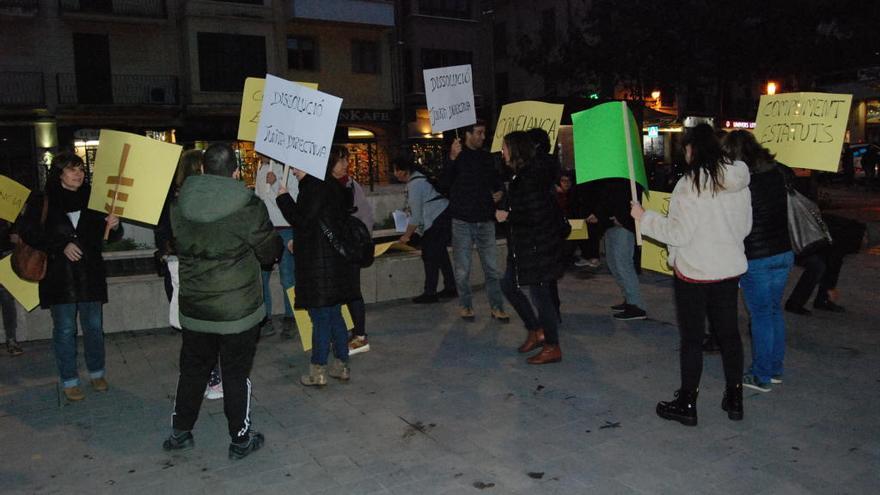 Imagen de la manifestación celebrada hace una semana por olos socios disconformes