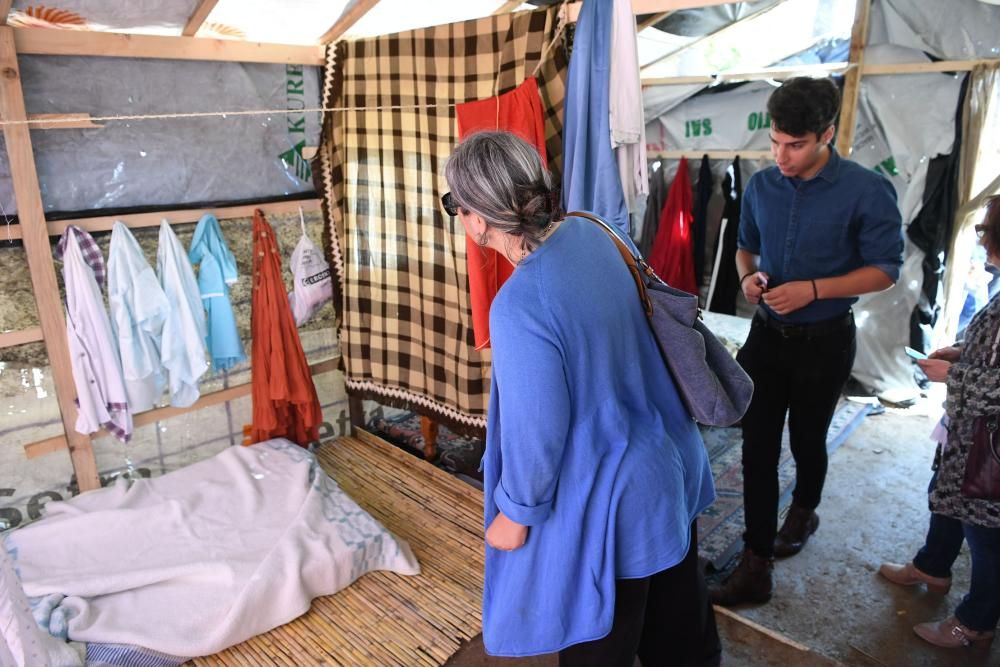 Acampa recuerda en A Coruña a mujeres refugiadas