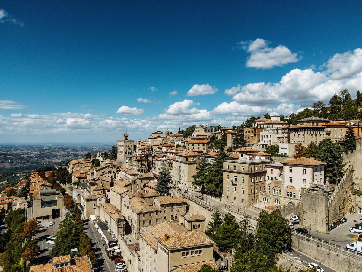 Vista aérea de San Marino.