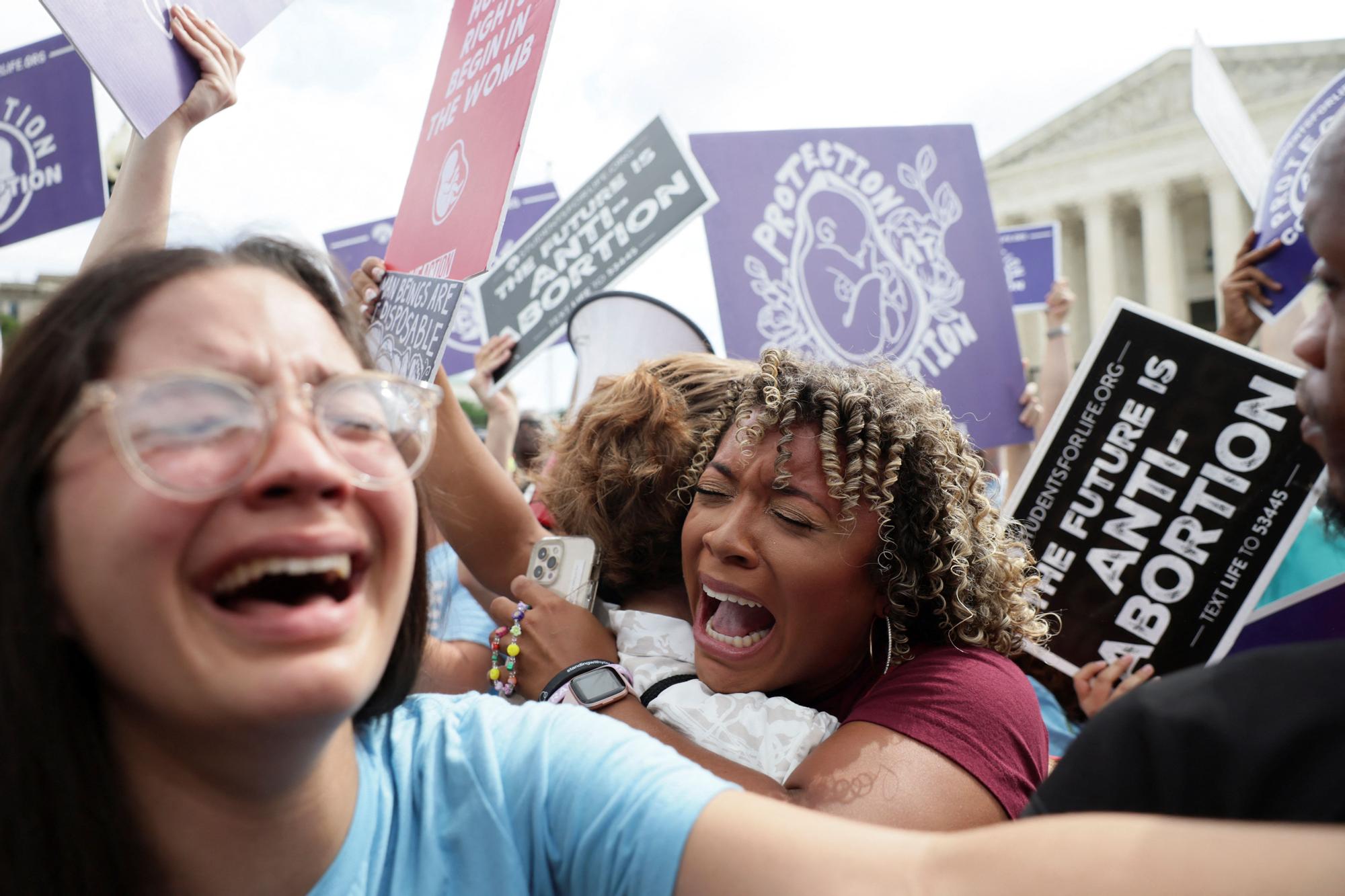 United States Supreme Court overturns the landmark Roe v Wade abortion decision