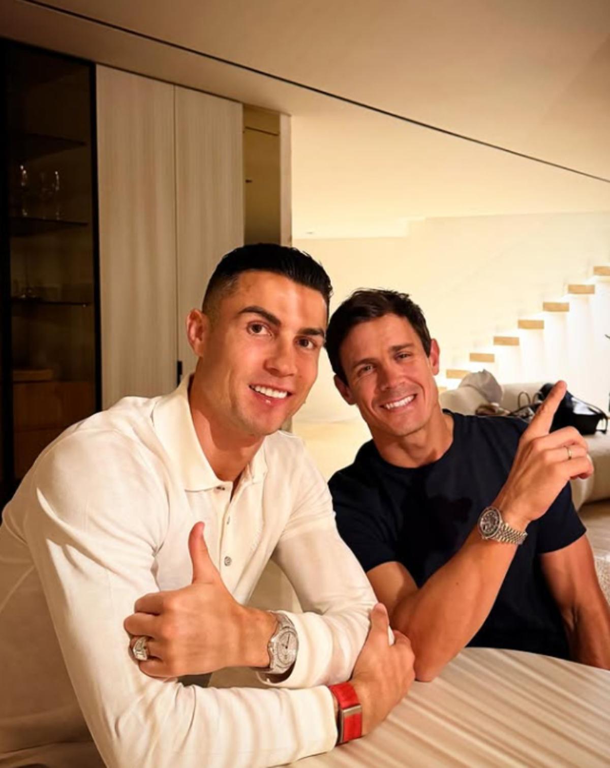 Edu Aguirre y Cristiano Ronaldo son muy buenos amigos