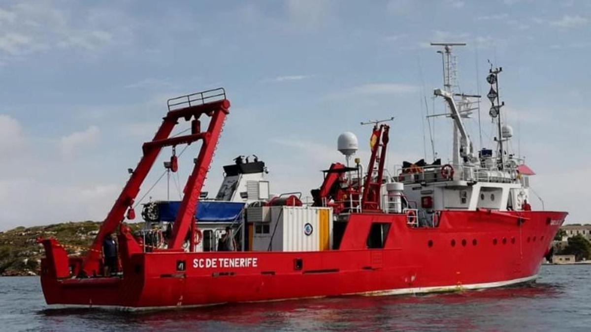 El oceanográfico en el que desapareció la mujer de Cangas, durante una campaña en 2019.