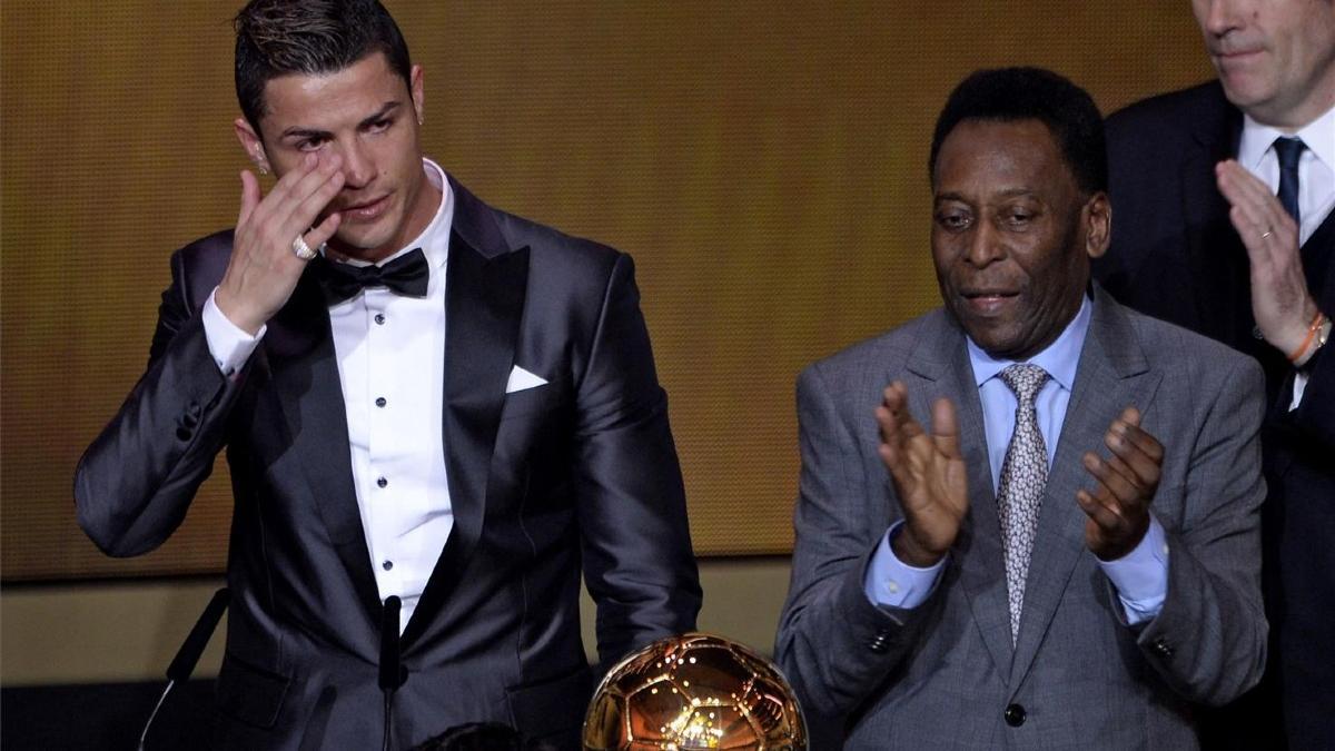 Pelé aplaude a Cristiano por la obtención del Balón de Oro