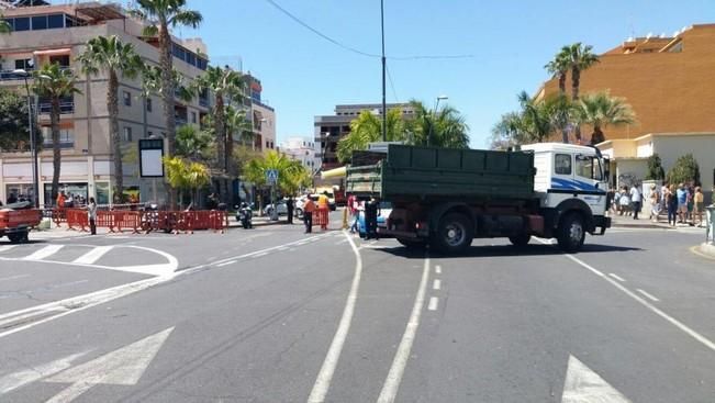 Derrumbe de un edificio de viviendas en Los Cristianos