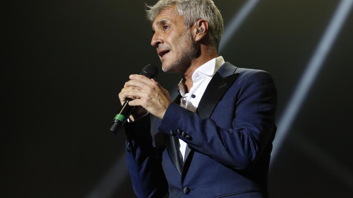 El cantante Sergio Dalma, en un concierto en Vigo