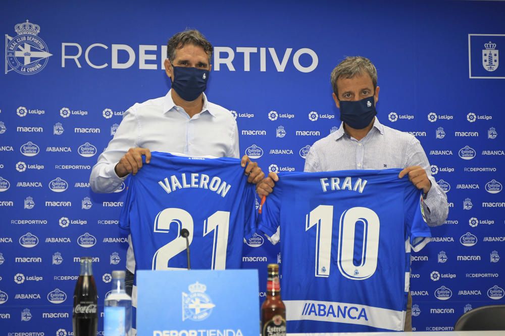 Fran y Valerón regresan al Dépor como director de cantera y entrenador del Fabril, respectivamente.