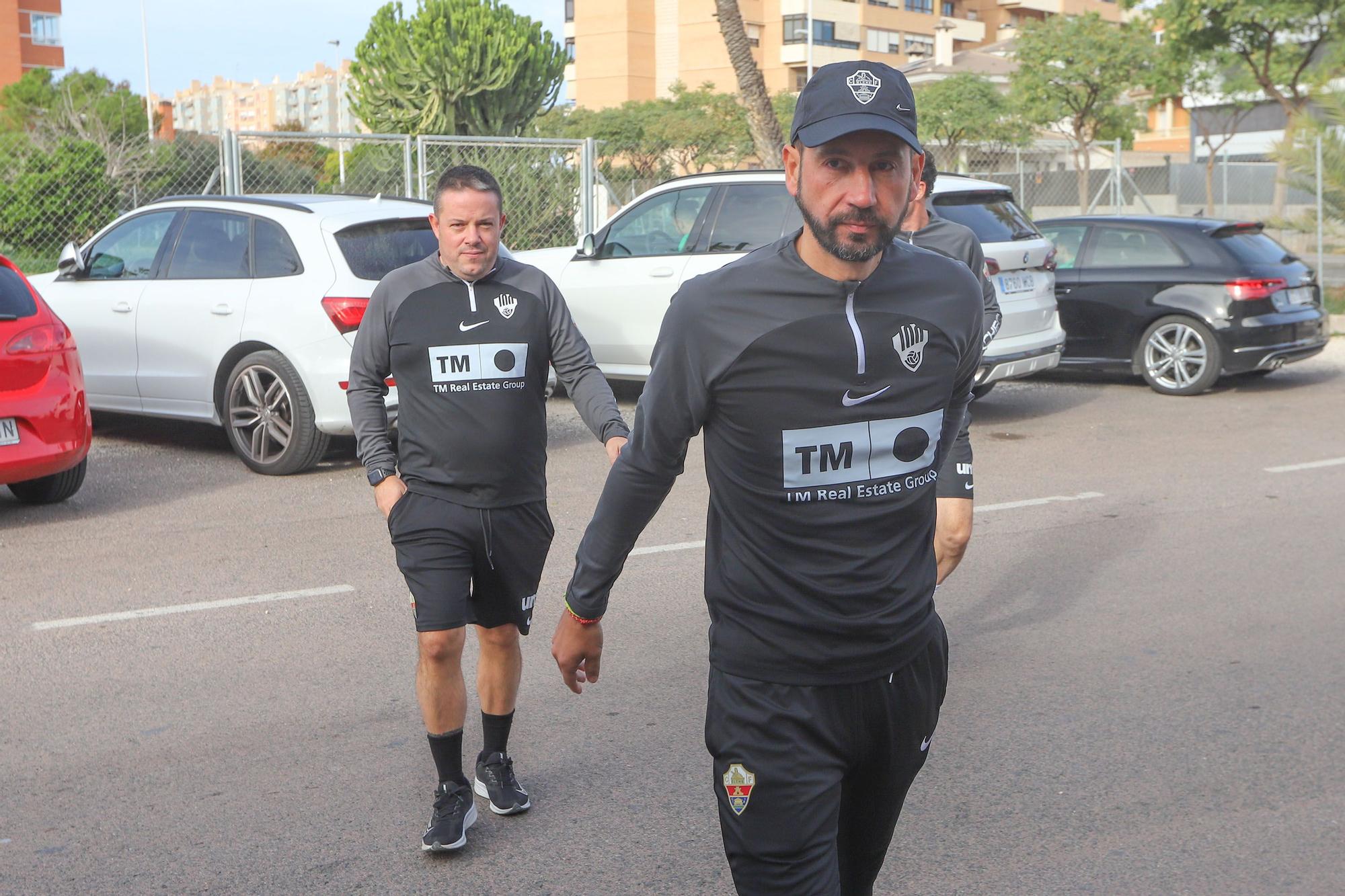 Primer entrenamiento de Machín como entrenador del Elche CF